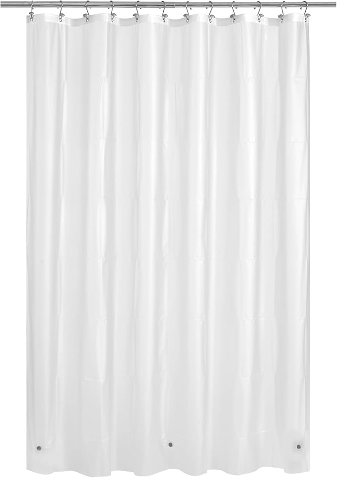 Mrs Awesome Long Shower Curtain Liner with 3 Magnets, 72x78 Frosted PEVA Shower Liner, 78 Length Plastic Shower Curtain for Bathroom, Waterproof, 72 x 78, Frost