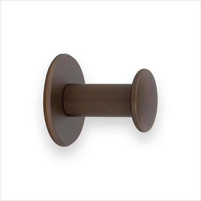 Evi Bathroom Hanger | Wall Hanger Brass | Rustic Finish | for Hanging Clothes, Coats or Towels | Adhesive Towel Rail and/or Screw | 188DUALLRU
