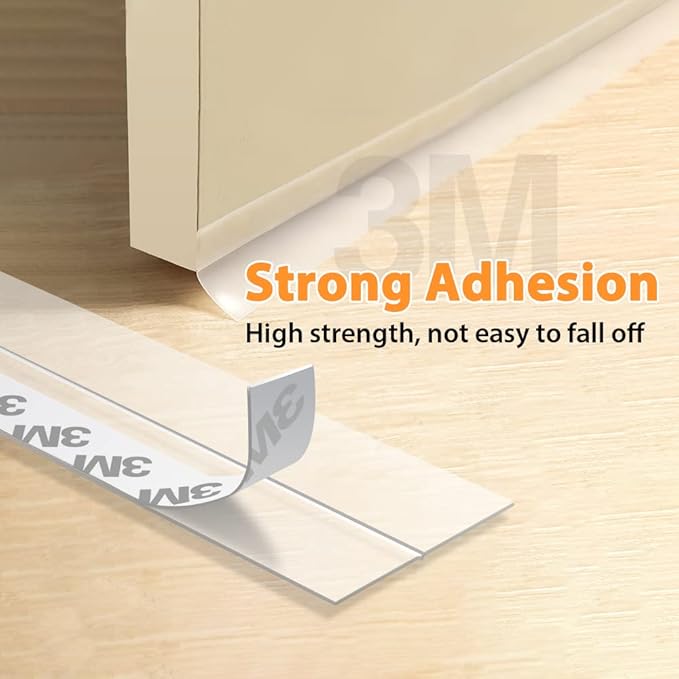 28.9 Ft Weather Stripping Door Seal Strip Tape,Silicone Door Draft Stopper,Self Adhesive Shower Door Bottom Seal, Door Insulation Strip for Door Frame Windows and Glass Gaps (Transparent, 25mm)