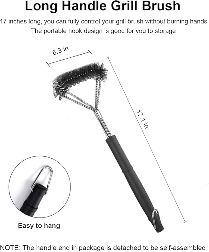 Grill Brush Grill Cleaning Kit, Grill Cleaner BBQ Grill Accessories Grill Rescue Brush Grill Brush Bristle Free, Grill Brush for Outdoor Grill BBQ Brush for Grill Cleaning (T2)
