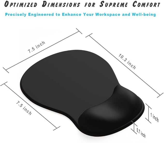 ErgoComfort Gel Wrist Rest Mouse Pad-Ergonomic Office Mousepad with Wrist Support-Non-Slip, Design Desk Accessories Mat for Home&Game Decor (06Sky Rest)