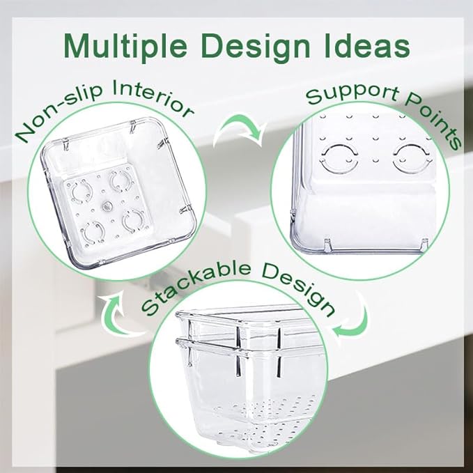 25 PCS Transparent Plastic Drawer Organizer Set, 4 Sizes of Multifunctional Desktop Drawer Organizer, Suitable for Cosmetics Jewelry As Well As small Tools in Bedrooms Bathrooms Kitchens and Offices