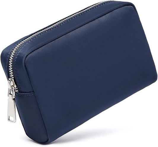 Waterproof Makeup Bag Large Capacity Women's Classic Black Wash Bag Adjustable Partition Wash Bag Brush and Cosmetic Carrying Bag… (Navy Blue)