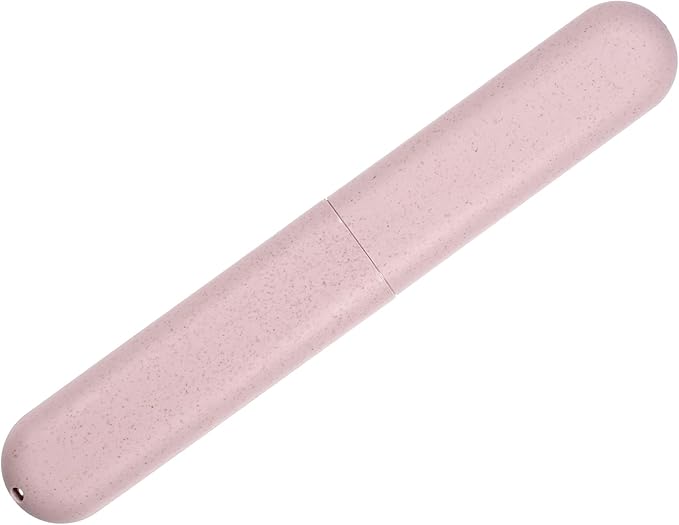 VOCOSTE 1pcs, Traveling Toothbrush Holders Case, PP Toothbrush Case for Travel Business, Pink, 8.07''x1.22''x0.83''
