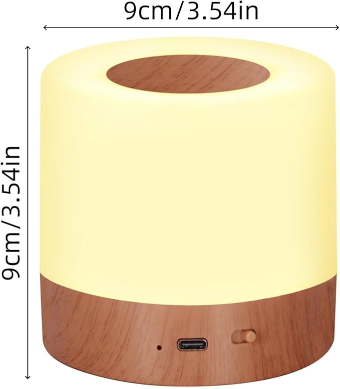 2 Pack LED Touch Bedside Table Lamp,13 RGB Colors & 5 Brightness, USB Rechargeable, Remote Control Dimmable Night Light with RGB Color Changing,Portable Lamp for Baby, Bedroom,Outdoor