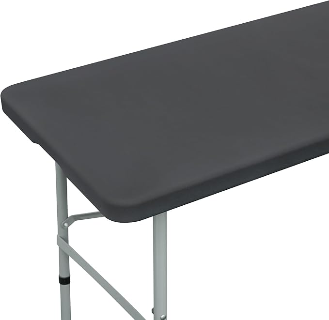 Fitted Rectangle Tablecloth 24 x 48 Inch Elastic Table Cloth for 4ft Table, Stretch Spandex Table Cover Grey Washable Polyester Table Top Cap Cover for Dining Picnic Camping Indoor and Outdoor