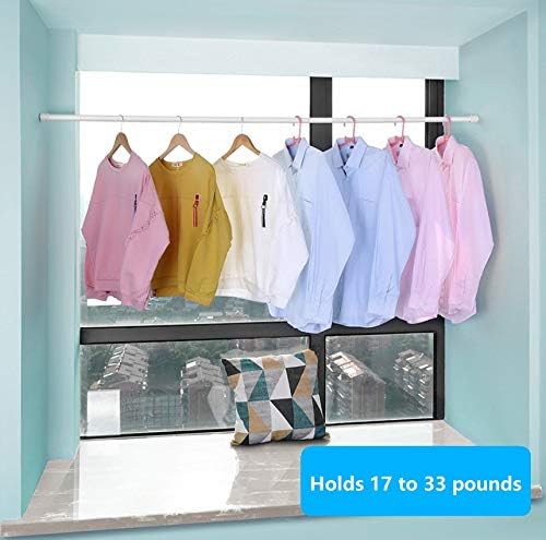 1 Piece 36 to 63 Inch Tension Rod, 1 Inch Diameter Spring Tension Shower Rod for Bathroom Bathtub Closet Shower Curtain Rods, Adjustable Room Divider
