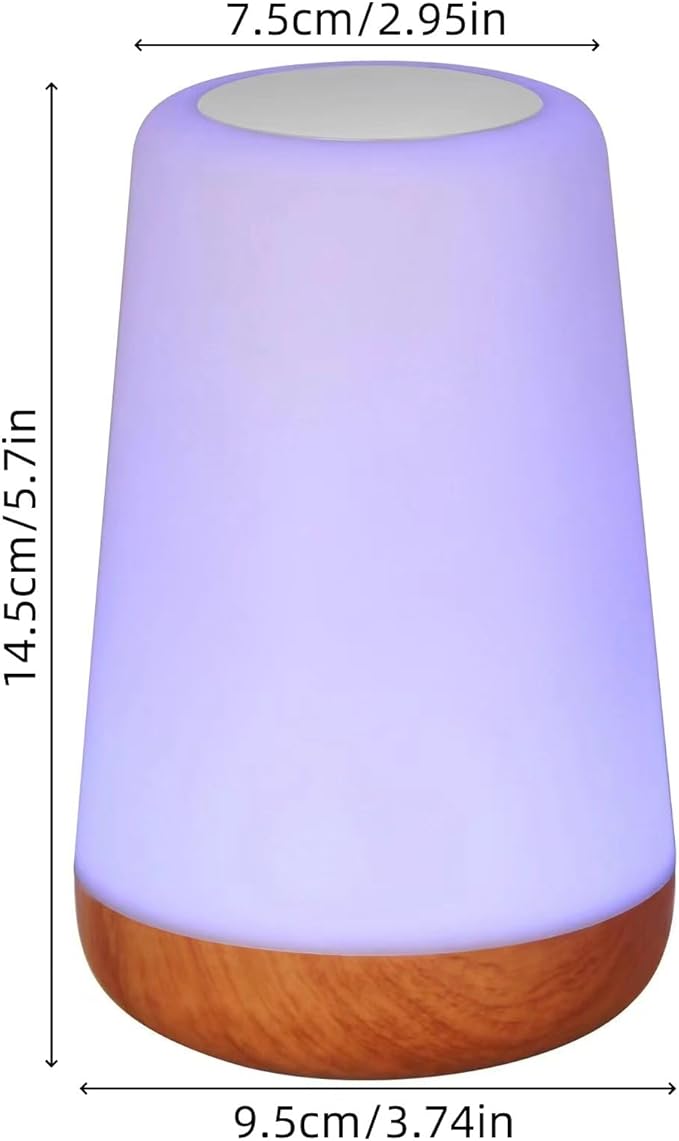 2-Pack LED Bedside Touch Desk Light,Small Night Light, Portable Desk Edge Light with 13 RGB Colors, Night Light for Bedroom/Nursery/Bathroom/Hallway/Outdoor/Living Room