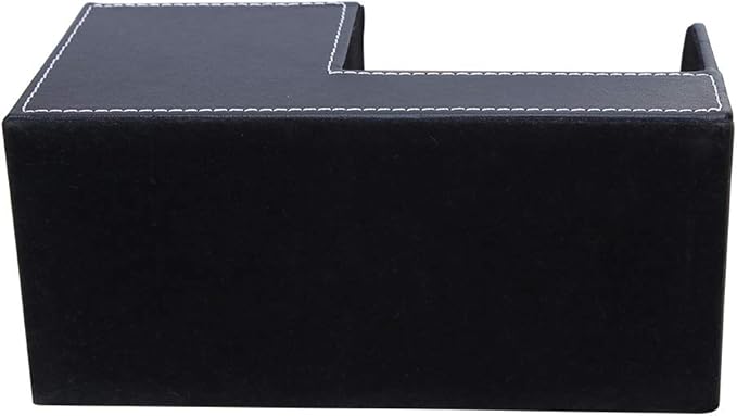 KINGFOM Desk Organizer Office Supplies Caddy Pu Leather Multi-function Storage Box Pen/Pencil,Cell phone, Business Name Cards Remote Control Holder Black