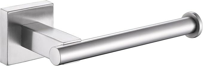 Suyar Brushed Nickel Toilet Paper Holder, SUS 304 Stainless Steel Wall Mount Paper Roll Holder for Bathroom, Open Arm Style