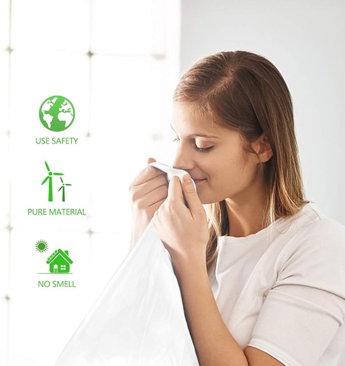 1.2 Gallon(Fit 1-1.2Gal)100 Counts Strong Trash Bags 1 Gallon 1.2 Gallon Garbage Bags by Teivio, Waste Basket Liners,Bathroom Trash Can Bin Liners, Small Plastic Bags for Home Office Kitchen(Clear)