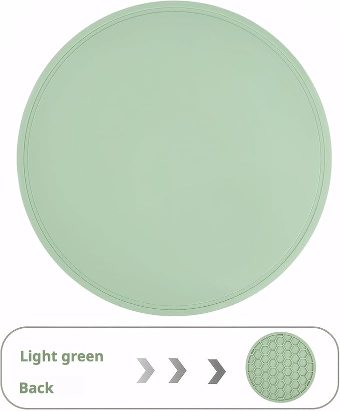 5-Pack Silicone Trivet Mats for Hot Pots, Pans & Dishes – Non-Slip Heat Resistant Round Placemats, Kitchen Counter Protectors & Coasters (Home Essentials Light Green 6.3"*6.3"*0.24")