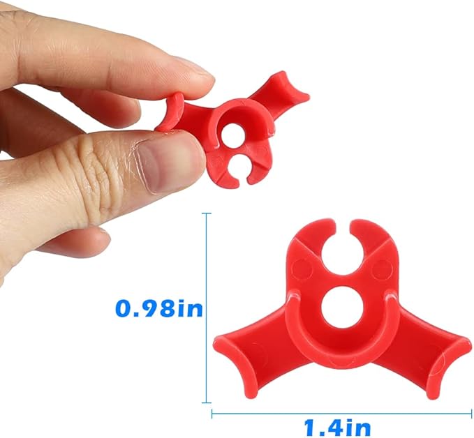 30 Pack Plant Bender Angle Adjustable Plant Training Clips Low Stress Training Clips 90 Degrees Plant Stem(Circle Style,Red)