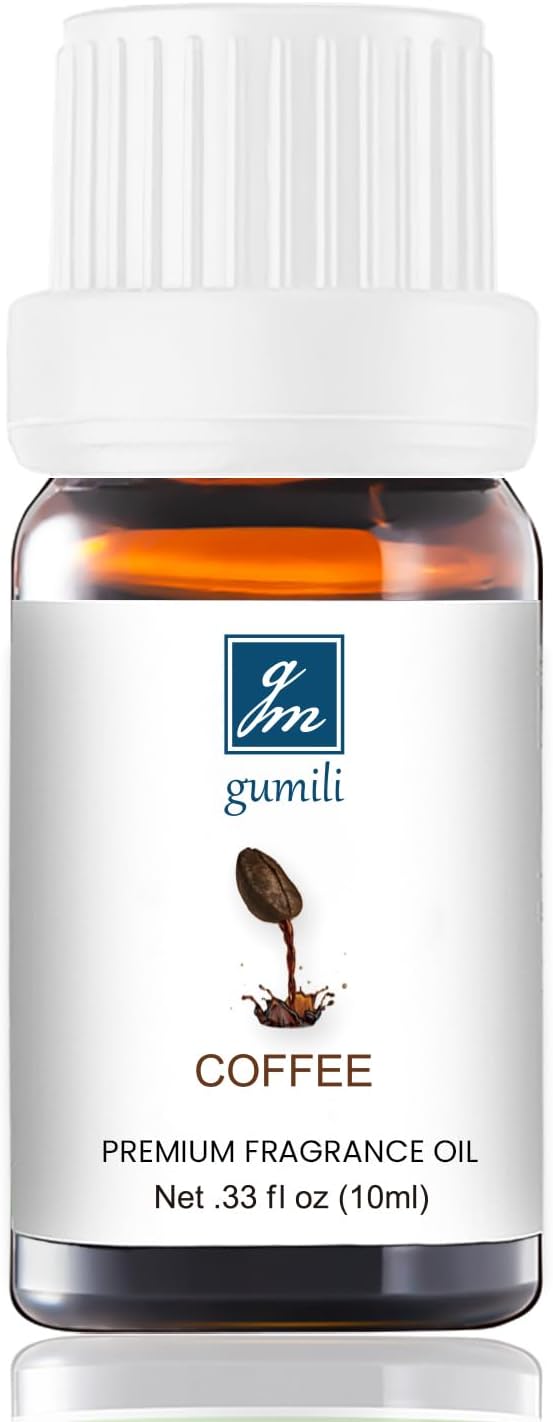 Coffee Essential Oil - Pure Organic Scent for for Aromatherapy, Diffusers, Spray, Skin & Hair Care, Massage, DIY Candles & Soap, Perfume - Coffee Fragrance, 10mL