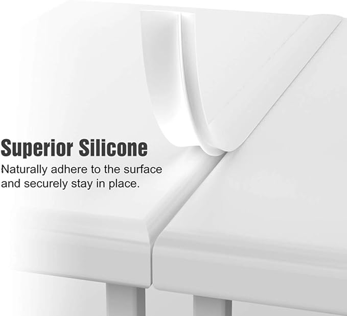 Kitchen Stove Counter Gap Cover (2 Pack), Long & Wide Gap Fillers Between Counters, Stoves, Washing Machines and Oven, Easy Clean Heat-Resistant, White 25 Inches