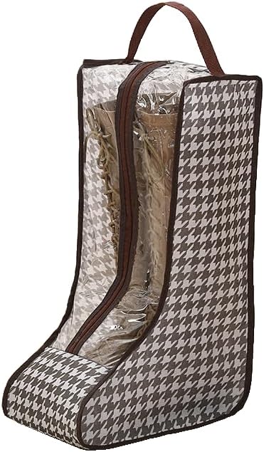 Travel Shoe Bags Tall/Short Boots Storage Bags Dust-proof Shoe Storage Organizer Shoe Pouch with Zipper for Travel and Daily (2 pack tall grid)