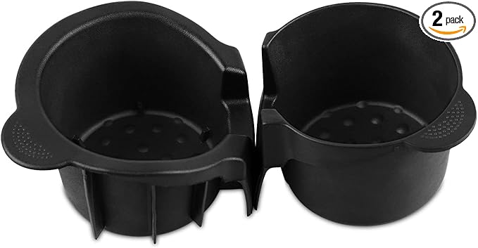 Kallia Cup Holder Center Console Inserts Fits for 2002-2008 Ford Focus Part # Driver -3S4Z-5413562-AAA and Passenger-2S4Z-5413562-BAG Cup Holder Rubber Liner