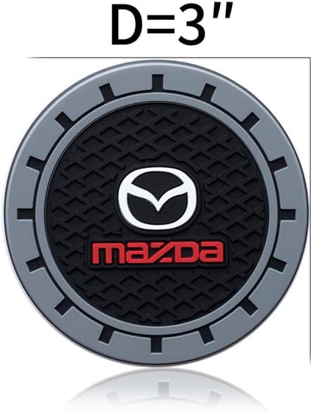 Silicone 2PCS Car Cup Mat Holder Coasters Compatible with Mazda M2 M3 M5 M6 MX5 RX7 RX8 A8 CX9 MX6 R3 CX-5 CX-7 CX-8, Non-Slip Car Coasters for Cup Holder Interior