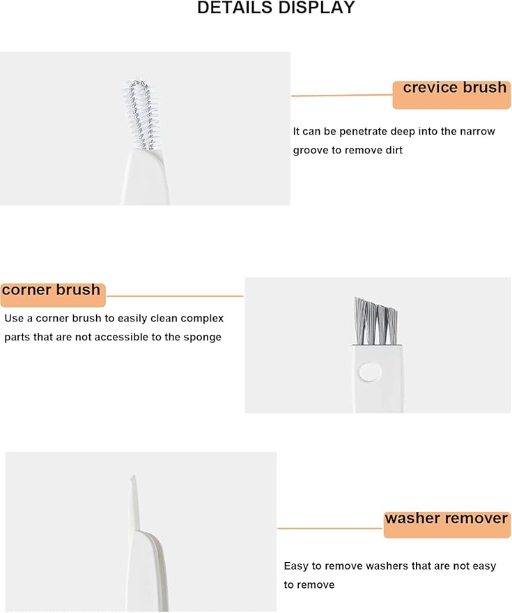 Tiny Cleaning Brush-Mini Multi-Functional Crevice Cleaning Brush, Water Bottle Cleaning Tools for Bottle Cup,Nursing Bottle Cup-1Pack…