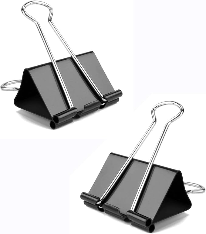 Mini Binder Clips, 576 Pack, 5/8 Inch, Black, Standard 15mm, Micro Paper Clips, Fold Clamp, Capacity 0.23 Inch, Office and School Supplies