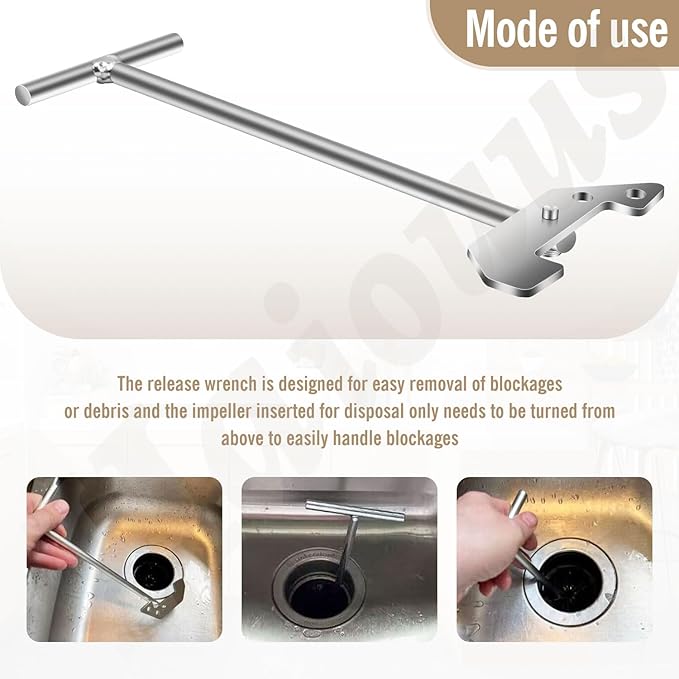 Garbage Disposer Unjamming Wrench Compatible With M-oen Garbage Disposals Garbage Disposal Wrench for Dislodge Jams or Clutter From Above The Sink