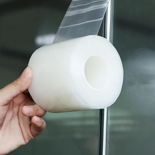Transparent Window Weather Sealing Tape 3IN x 35 yd Draft Isolation No Residue Removable Adhesive Waterproof Windows Doors Shower Glass AC Units Ideal for Winter Seal & Summer Cold Air Loss Prevention