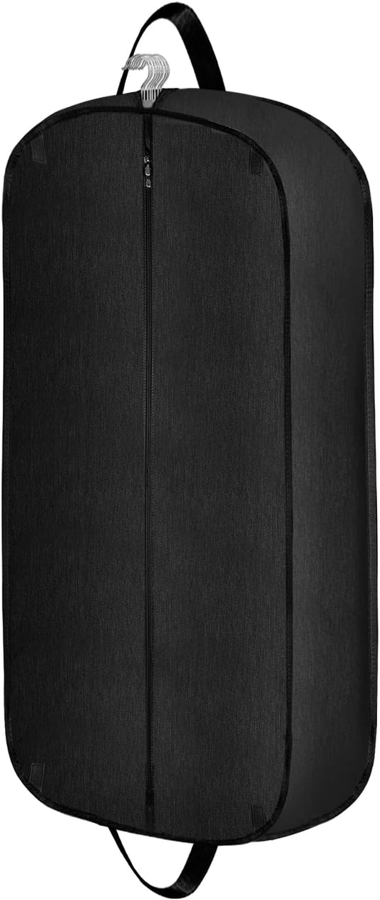 Limoomil 6" Gusseted Waterproof Garment Bag for Travel, 43" Tear-Resistant Suit Bag for Men for Suits, Tuxedos, Coats, Uniforms. (Dark Grey, 42")