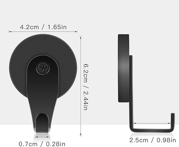 FYY Magnetic Wreath Hanger, 2 Pack Heavy Duty Magnets with Hook for Refrigerator, Christmas Decoration Magnetic Hooks for Metal Front Door, Cruise Hook Hanger for Hanging Cabins Grill Coat Pattern 1