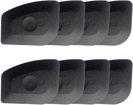 Pan Scrapers Dish Scraper Tool Set, 8Pack Cast iron Cleaner Scraper Multifunctional Scraper Polycarbonate Plastic Pan Pot Scraper, Iron Skillet Scraper Scrubber for Cleaning Grease, Kitchen (Black)