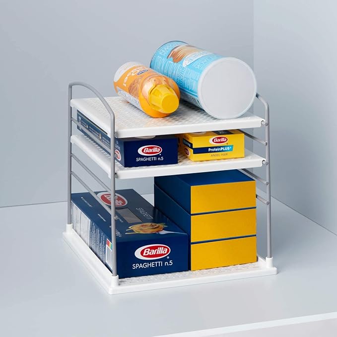 YouCopia UpSpace Adjustable Box Organizer for Foil Wrap and Kitchen Cabinet Storage,Original,White,(Pack of 6)