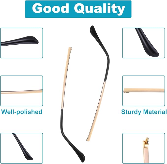 1 Pair Glasses Repair Kit with Screws Arm Replacement Sunglass Parts Arms Screw Glass Screwdriver Eyeglass Legs Temples(Golden)