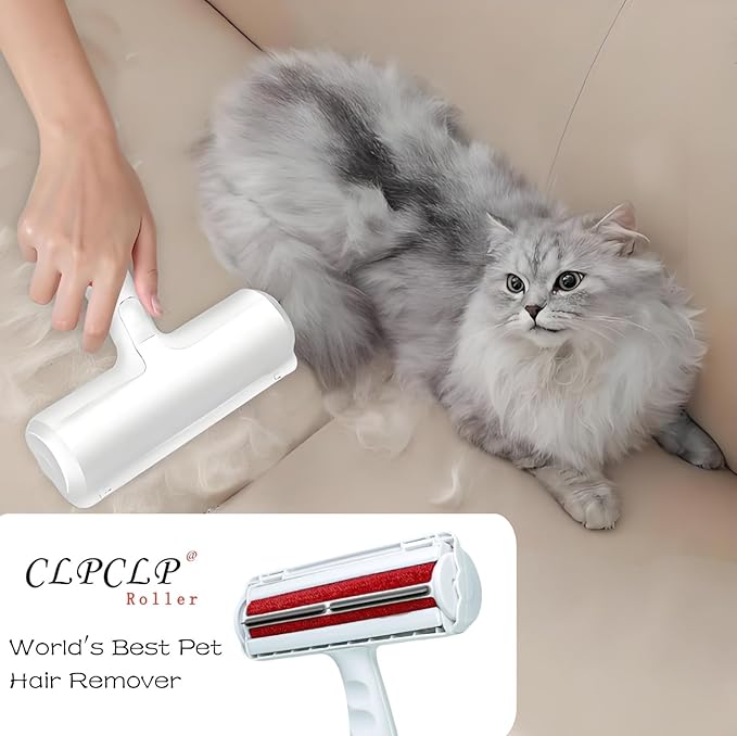 Roller Pet Hair Removal Tool, Reusable Lint Roller - Cat and Dog Hair Remover for Furniture, Dog Brush for Shedding, Portable Multi-Surface Fur Removal Tool (Sofas, Carpets, Clothing, Bed Sheet)