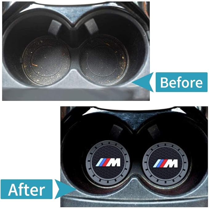 Cup Holder Insert Coaster Fit M M2 M4 M5 M6 M8 X1 X2 X3 X5 X6 M135i M240i Z4 328i X7,Anti Slip Car Cup Coaster Interior Accessories