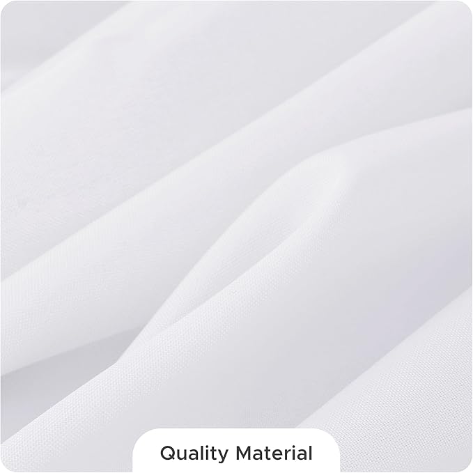 Fitable 10 Pack Rectangle Tablecloths: Stain Resistant Wrinkle Free Circle Table Clothes, Washable Reusable Polyester Table Covers for Wedding Party Birthday Banquet Reception(White, 70x120 Inch)