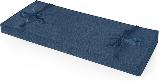 ROFIELTY Bench Cushion 39 inch, Durable Bench Cushions for Indoor Furniture, Non-Slip Window Seat Cushions Indoor, Personalized ustom Bench Cushion (39x11x2inch,Blue)