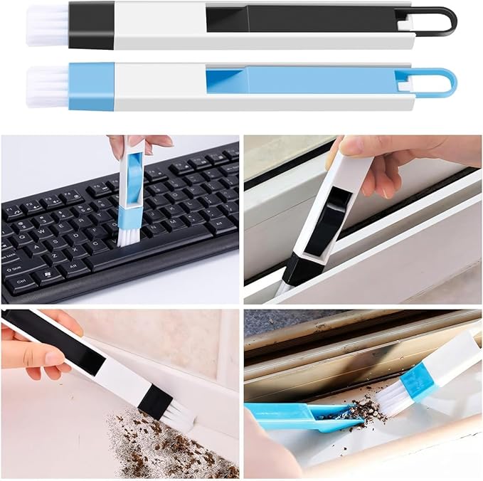 11PCS Crevice Cleaning Brush Set, Hard Bristle Gap Cleaning Tool, Deep Clean Brush for Kitchen Bathroom Sink Grout Corner Crevice & Tight Spaces