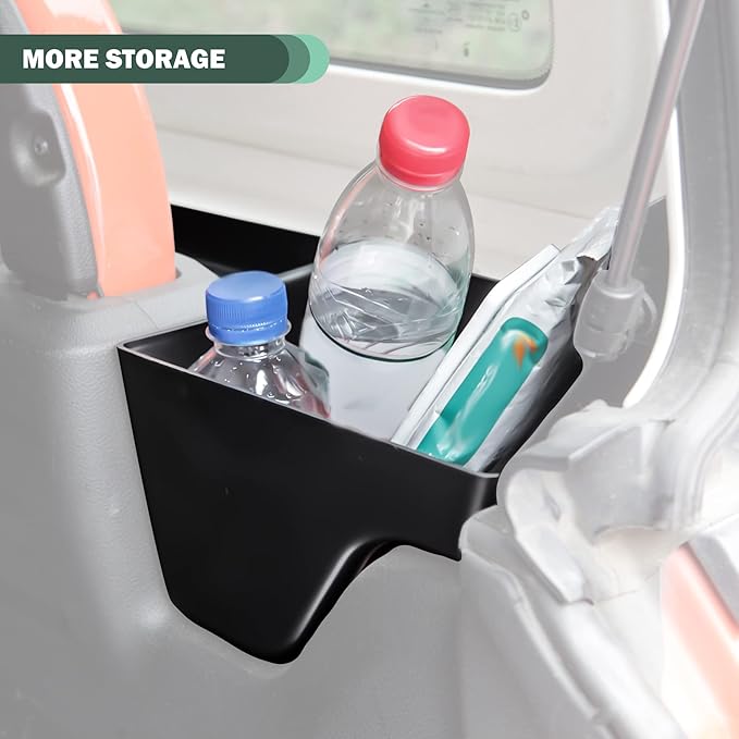 Phamyor Rear Trunk Storage Tray Organizer Wheel Well Storage Bin for 2018-2022 Jeep Wrangler JL JLU Interior Accessories, Rear Cargo Side Tray, Cargo Expansion Box, Tape, Left & Right, Black