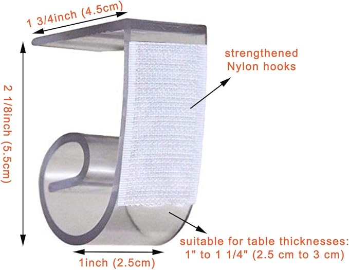 NAVADEAL Table Skirting Clips Tablecloth Clips for Table 1" - 1 1/4" with Hook and Loop | Pack of 25 | Great for Wedding Home Meeting Party Picnic Patio Banquet Indoor Outdoor Events