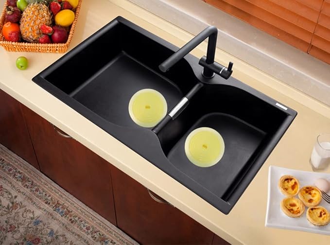 V-TOP Bathtub Drain Plug 2 Pack, 6 inches Large Silicone Tub Stopper Hair Stopper Flat Suction Cover for Kitchen Bathroom and Laundry (Yellow Transparent)