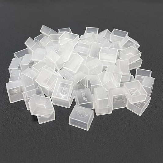 48Pcs Transparent Plastic Empty Watercolor Half Pans – 2ML Capacity, Refillable Paint Pans for DIY Solid Watercolors Gouache – Fits Metal Watercolor Tins & Travel Palette Box