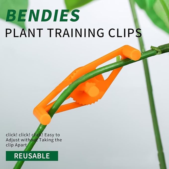 30Pcs Plant Stem Trainer Low Stress Training Clips Stem Bender Clips for Climbing Adjustable Bud Clips Plant Bender Plant Training Clips Plant Root Bender for Gardening Orange