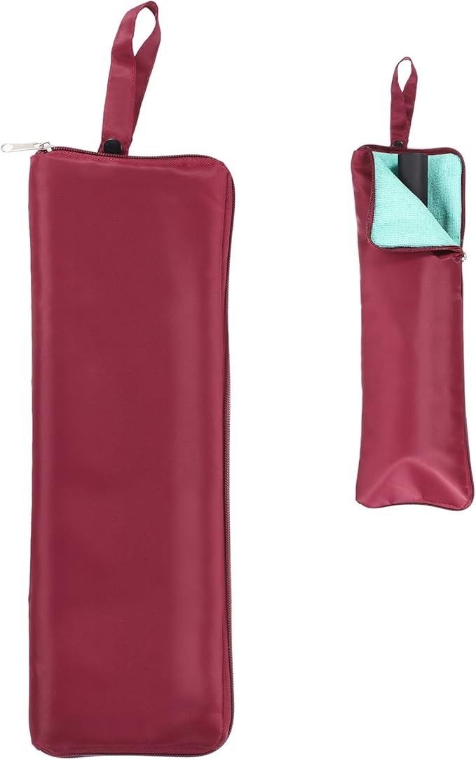 uxcell Wet Umbrellas Bag, 11 x 5 Inch Waterproof Oxford Cloth Reversible Umbrellas Sleeve Cover Portable Waterproof Case for Wet Travel Folding Umbrellas Travel Home Outdoor, Burgundy