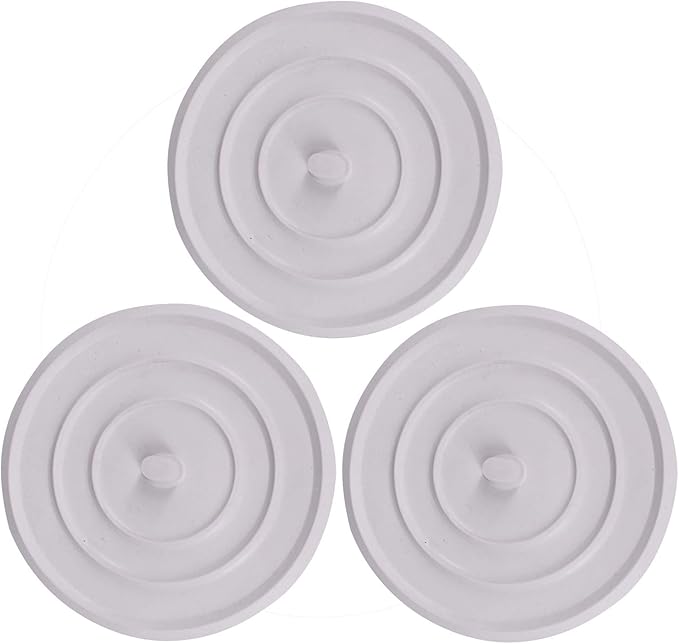 3 Package 4.5-Inches Silicone Bathtub Drain Stopper Plug Sink Plug Universal Sink Stopper and Travel Plug for Kitchens, Bathrooms and Laundries
