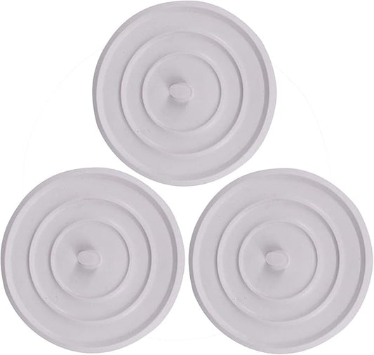 3 Package 4.5-Inches Silicone Bathtub Drain Stopper Plug Sink Plug Universal Sink Stopper and Travel Plug for Kitchens, Bathrooms and Laundries