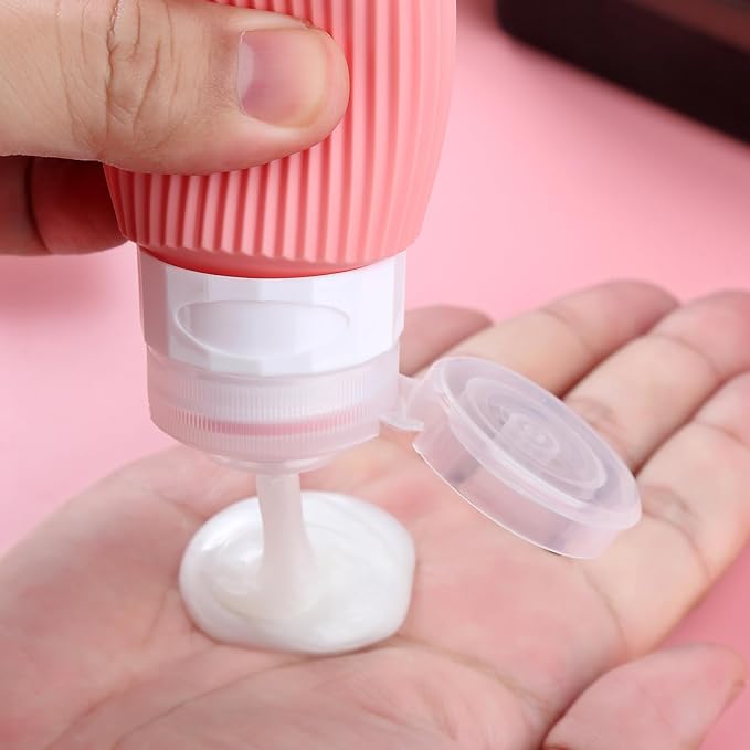 16 Pack Travel Bottles Set, TSA Approved Leak Proof Silicone Squeezable Containers for Toiletries, Refillable Travel Accessories for Conditioner, Shampoo, Lotion & Body Wash Accessories