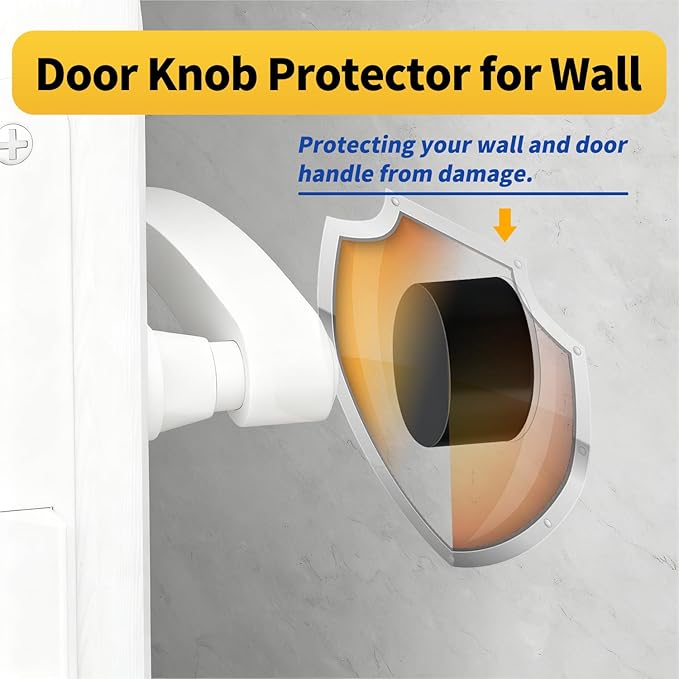 Door Stoppers – Versatile Wall & Cabinet Door Bumpers, No Drill Adhesive or Screw Mount, Premium Rubber, Dual Color Options, Sleek Design for Home and Office (1 Piece in Black)