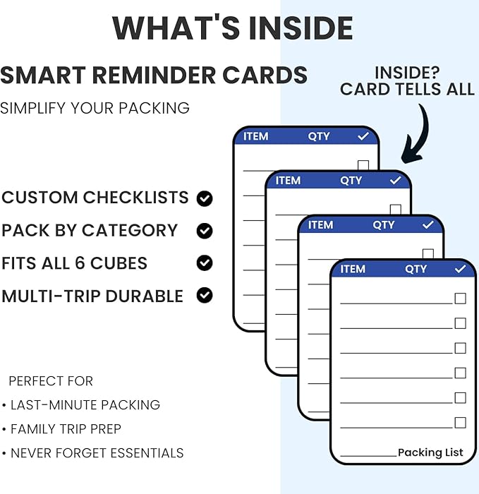 8 Set/6 Set/4 Set Compression Packing Cubes for Travel, Lightweight Vacation Travel Essentials, Travel Accessories for Suitcase Organizer Bags Set, Durable Luggage Organizer
