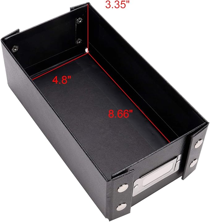 Snap-N-Store Index Card Holder Storage Box - Collapsible Organizer Box fits 1100 Flash Cards - Business, Recipe, or Note Card - 3 x 5, 2 Pack, Black