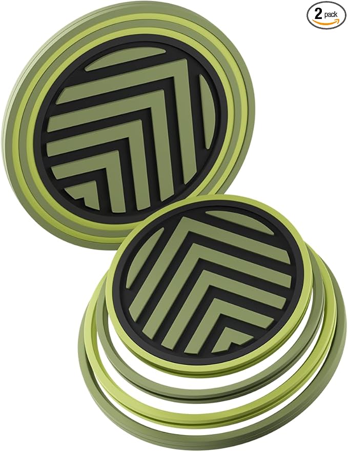 FitRing Adjustable Car Cup Holder Coasters, 2.75"–3.54" Adjustable Diameter, Silicone Coaster Upgrade Helps Reduce Side Gaps and Stay Put, 2-Pack