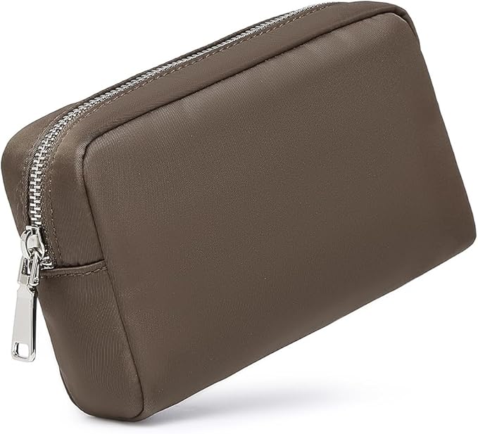 Waterproof Makeup Bag Large Capacity Women's Classic Black Wash Bag Adjustable Partition Wash Bag Brush and Cosmetic Carrying Bag… (Brown)